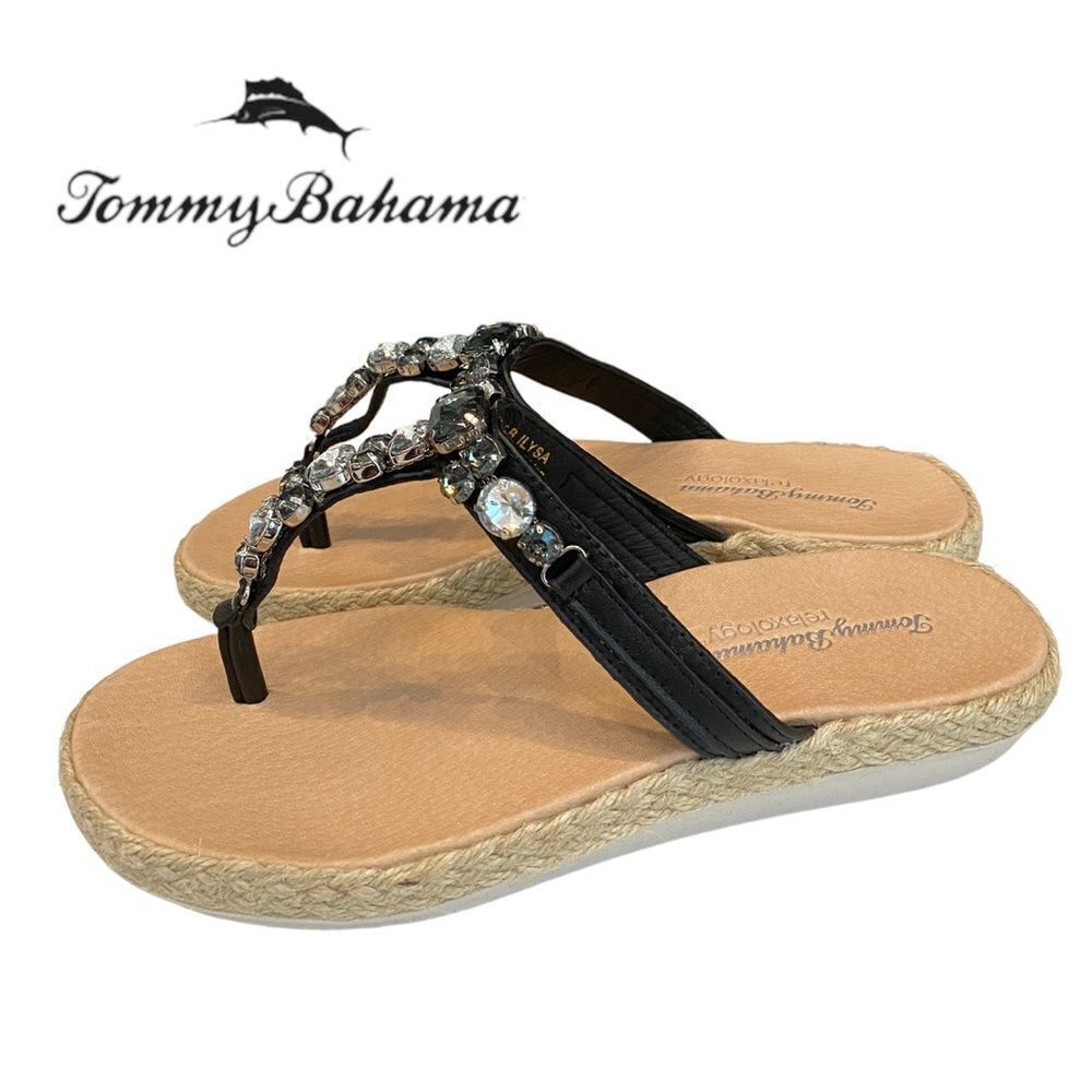 NEW Tommy Bahama Women's Ilysa Jeweled Slide Sandals 6